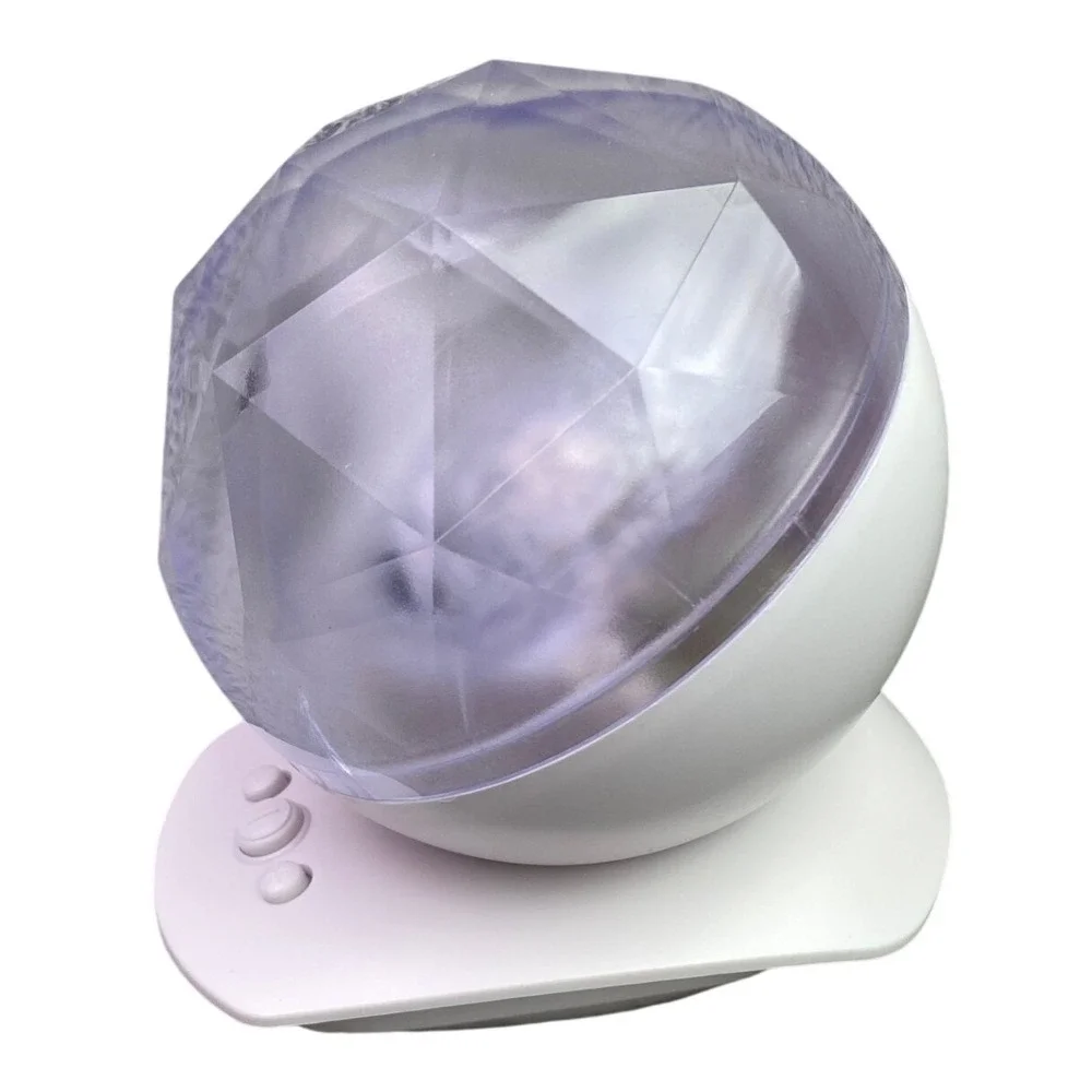 ColorDiamond Light Projection Lamp White USB‎ Charge Speaker Music NEW